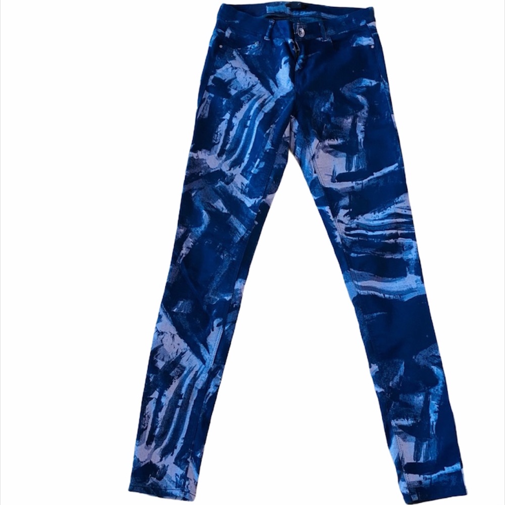 H&M Bleached Print Jean Style Pants 8